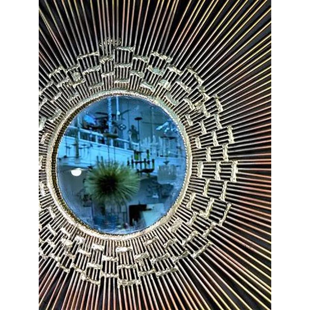 Brutalist Sunburst Mirror Wall Sculpture For Sale - Image 4 of 8