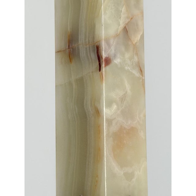 Vintage Italian Onyx Marble and Brass Hall Tree with Rotating Crown and Sculptural Base, 1960s For Sale - Image 11 of 18