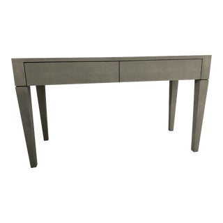 Made Goods Sorin 2-Drawer Desk | Castor Gray Faux Shagreen For Sale