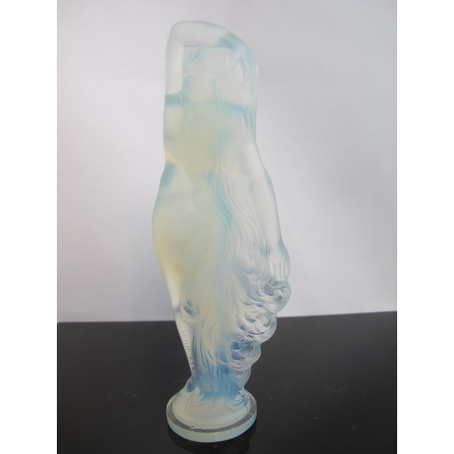 Sabino France Opalescent Glass Reveil Nude Female Silhouette Art Deco Sculpture For Sale - Image 10 of 11