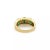Queen Emerald & Diamond 18k Yellow Gold Band Ring - Size 5 For Sale - Image 4 of 5