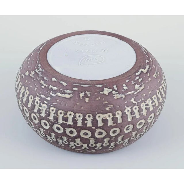 Ceramic Ceramic Bowl with Abstract Pattern by Mari Simmulson for Upsala Ekeby, 1960s For Sale - Image 7 of 8