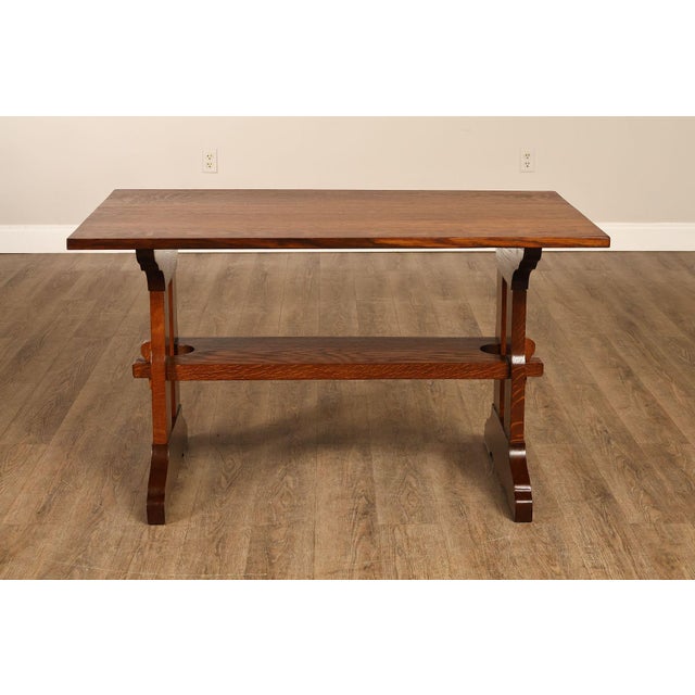 Gustav Stickley Antique Mission Oak Library Table For Sale - Image 12 of 15