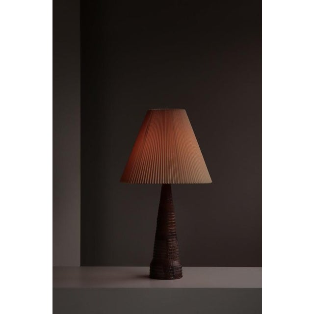 Ceramic Large Art Nouveau Ceramic Table Lamp by Hans Peter Knudsen, Denmark, 1920s For Sale - Image 7 of 16