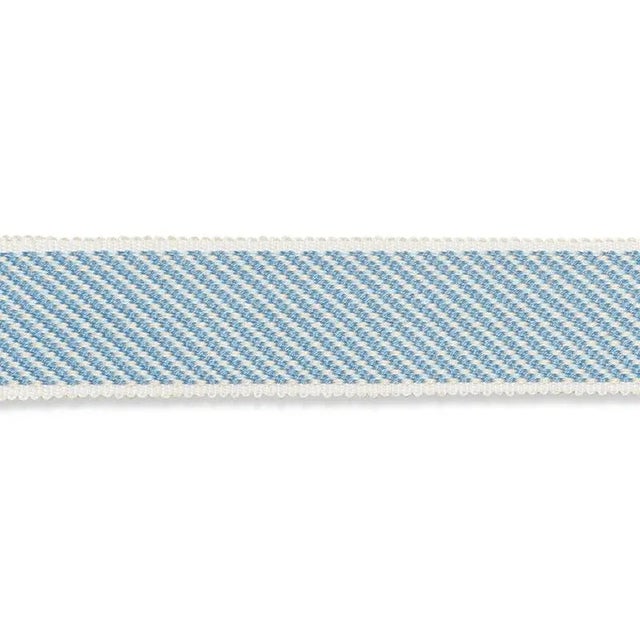 Contemporary Schumacher Winston Cotton Braid Medium in Sky For Sale - Image 3 of 3