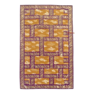 Antique Silk Kesa Monk's Patched Robe Meiji Period For Sale