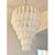 Huge italian white graniglia “conchiglie” murano glass chandelier very bright and lively chandelier for luxury interiors....