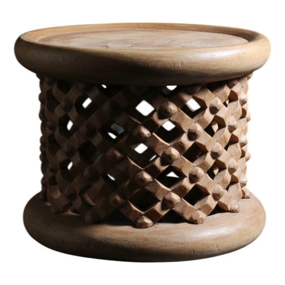 Blond Bamileke Coffee Table, 2010s For Sale