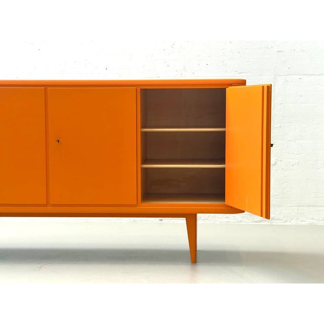 Vintage Sideboard in Bright Orange, 1960s For Sale - Image 6 of 15