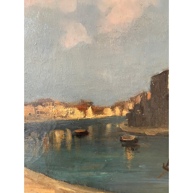 1940s Pino Pessina da Castanedo, Visione Veneziana, Oil on Canvas, Framed For Sale - Image 5 of 12