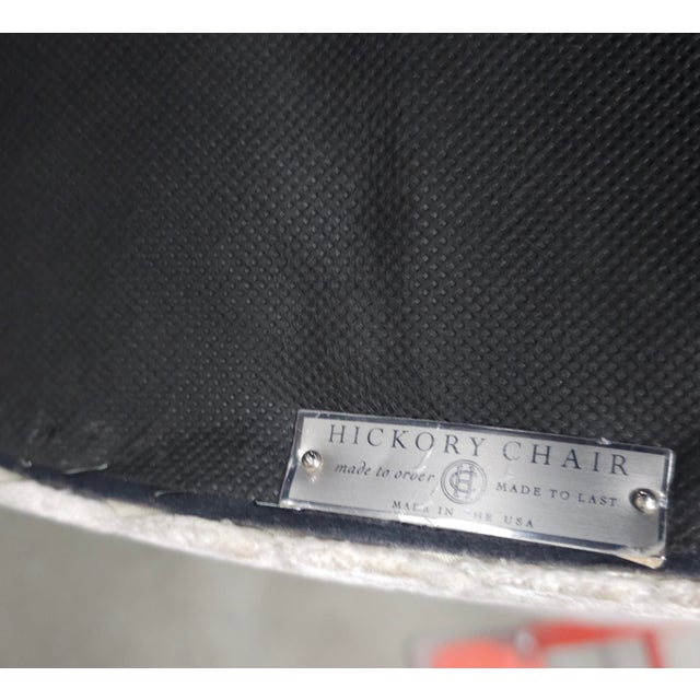 Late 20th Century Pair Hickory Chair Mto Zoffany Ocelot Velvet Upholstered and Walnut Armchairs For Sale - Image 11 of 11