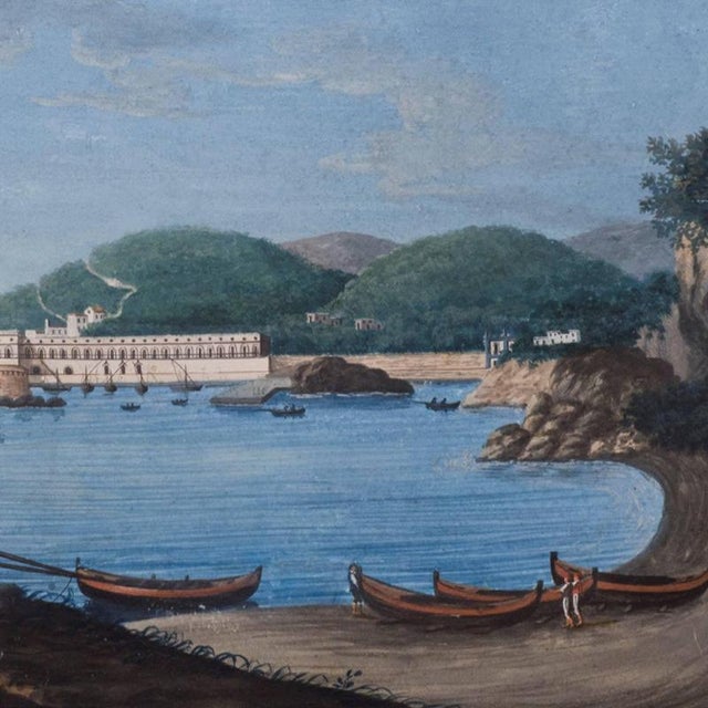 Hollywood Regency Unknown, Ponza Island Landscape Painting, 18th Century, Oil on Canvas For Sale - Image 3 of 5