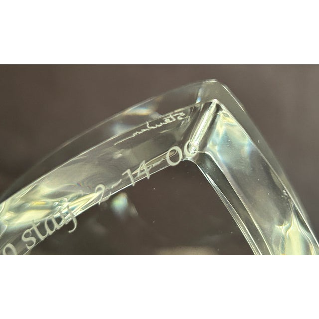 Vtg. Signed Steuben Crystal Heart Shaped Paperweight For Sale - Image 9 of 14