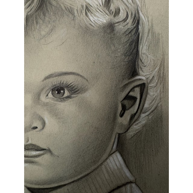 Original graphite pencil drawing by American artist and illustrator Theodore E. Schrock (1879–1952), depicting a detailed...