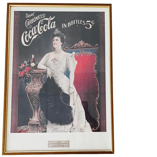 Beautiful vintage Coca-Cola collector's print in a frame. This is a neat reproduction from the 70s/80s of the famous...