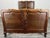 Vintage French Louis XVI Style Oak Single Bed Frame with Carved Headboard For Sale - Image 3 of 11