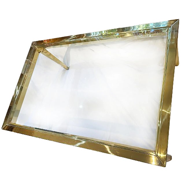 Louis XVI Style 1970’s Brass Coffee Table For Sale - Image 4 of 7