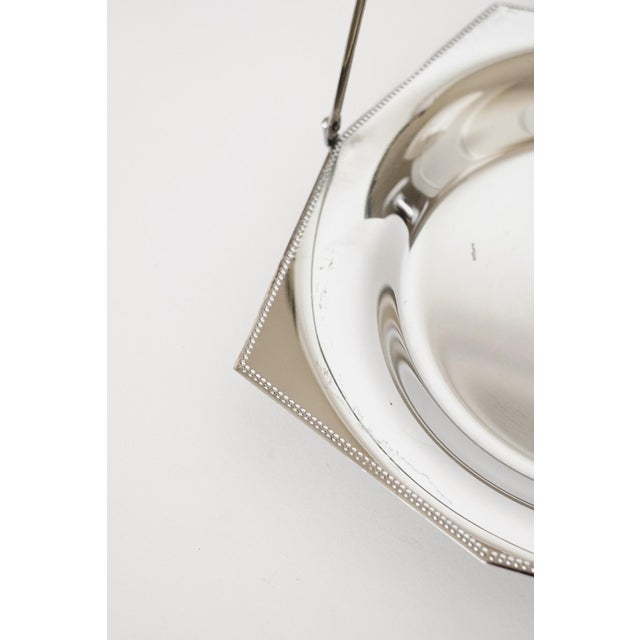 Vintage Hall Stainless Steel Basket with Beaded Edge, 1960s For Sale - Image 4 of 9