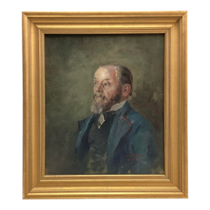 Lois Rohmer Portrait of a Man Oil on Canvas Signed Dated 1894