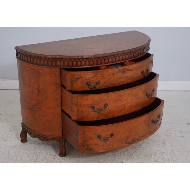 Traditional Romweber Vintage Walnut Georgian Commode Dresser Chest For Sale - Image 3 of 18