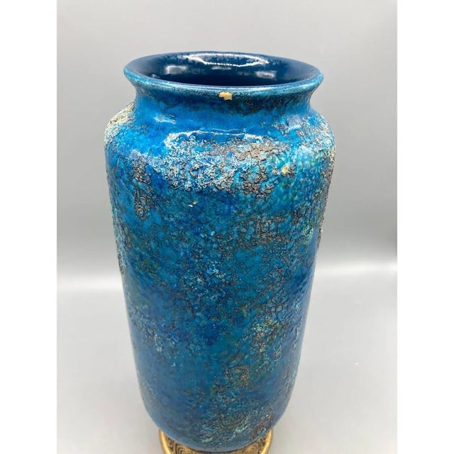 Vintage Bitossi Cinese Chinese Blue Vase Aldo Londi for Rosenthal Netter Signed For Sale In San Francisco - Image 6 of 10