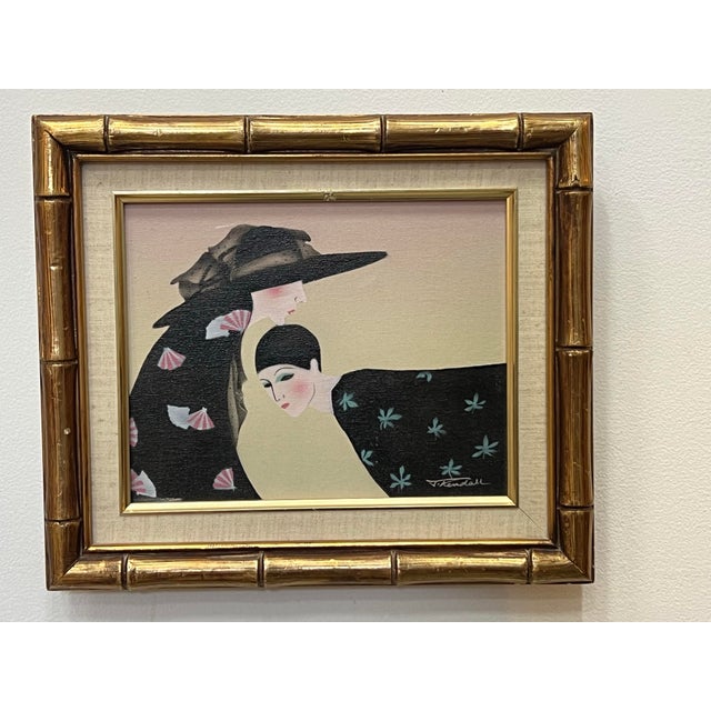 80's Acrylic on Canvas Painting For Sale In Miami - Image 6 of 7