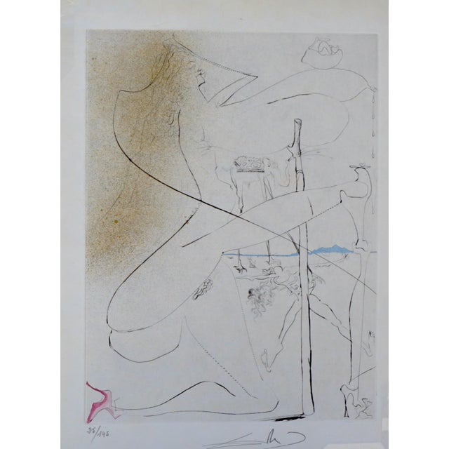 Dali La Venus Aux Fourrures Woman With Crutch H Sig Dali Archives Certified For Sale