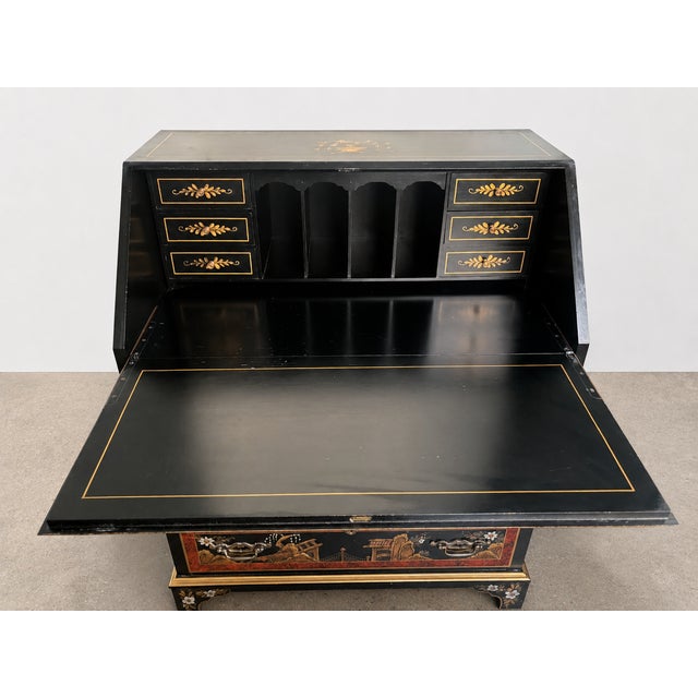 1950’s Japanned Chinoiserie Escritoire by Maddox of New York For Sale - Image 4 of 9