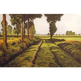 Oliviero Masi" Summer Harvest" Signed Numbered Vernice Molle Etching For Sale