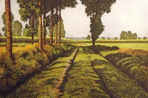 Oliviero Masi" Summer Harvest" Signed Numbered Vernice Molle Etching