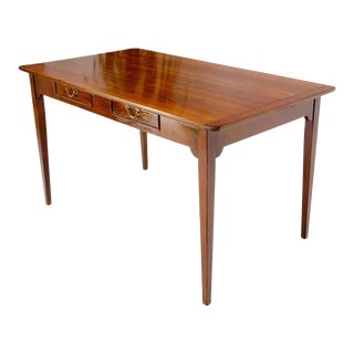 Solid Cherry Two Drawers Writing Table Desk For Sale