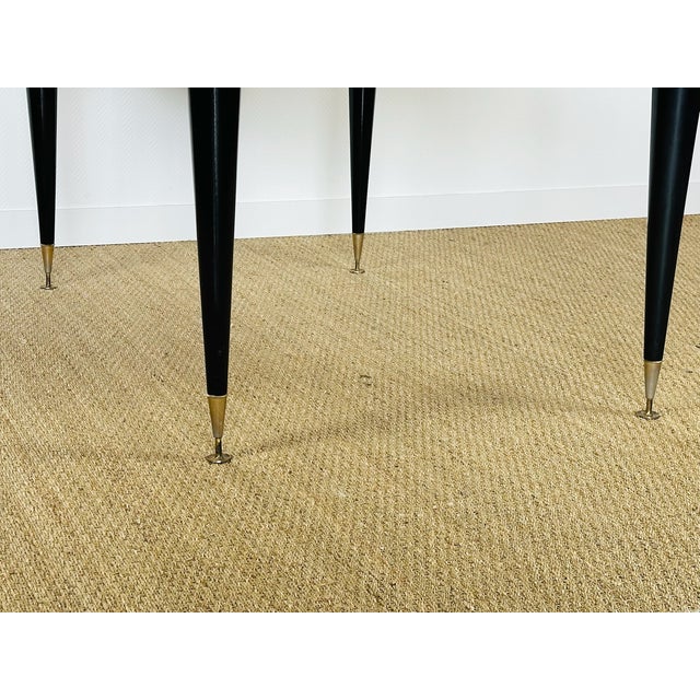Art Déco Extendable Dining Table in Maccassar Ebony, France, 1950s For Sale - Image 14 of 17