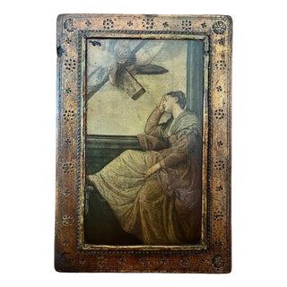 Early 20th Century Liberty of London Pre-Raphaelite Style Printed Wooden Panel, 1910 For Sale