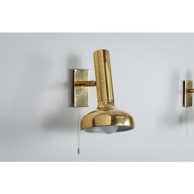 Vintage Brass Adjustable Wall Lamps, 1970s, Set of 3 For Sale - Image 16 of 18