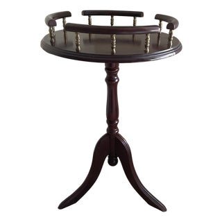Vintage MCM Chippendale Mahogany Bar/Coffee Side Table For Sale