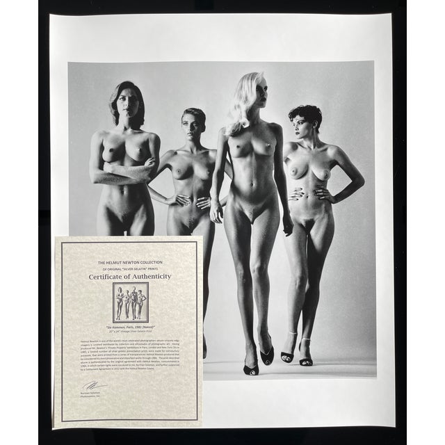 Silver "Sie Kommen Nude, Paris 1981" by Helmut Newton Vintage Silver Gelatin Print For Sale - Image 8 of 11