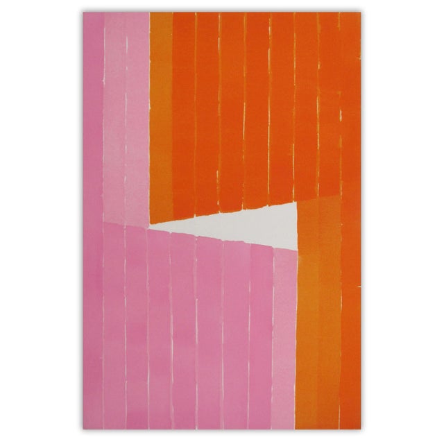 Contemporary Abstract Mixed Media on Paper Painting "Serie Sl - Juin 04" by Guillaume Moschini For Sale - Image 4 of 4