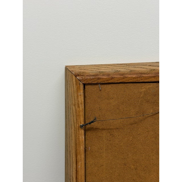 1970s Landscape Painting of River Beside a Tree & a White Broken Picket Fence, Signed Mary J. Kinderman For Sale - Image 9 of 10