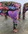 Vintage Postmodern Abstract Upholstered Parsons Stools, a Pair For Sale - Image 9 of 10