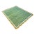 Handmade Cotton Area Scalloped Dhurrie, Moss Green, Cream and Mustard Border Rug-6'x9' For Sale