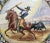 This is a Vintage 1950’s Peruvian Fabrica Ceramica Artistica Pottery Matador/Bull Charger. It measures 20 5/8” in diameter...
