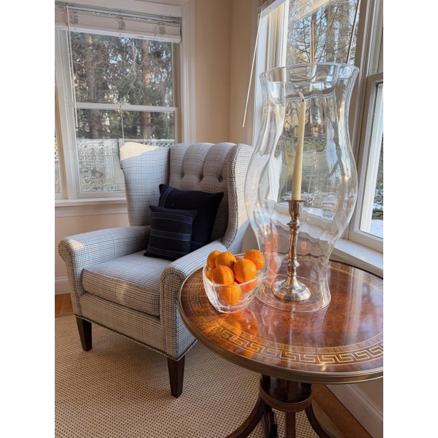 Large Custom Wingback Chair in Schumacher This is not just a chair. This is a quietly judgmental, impeccably put-together...