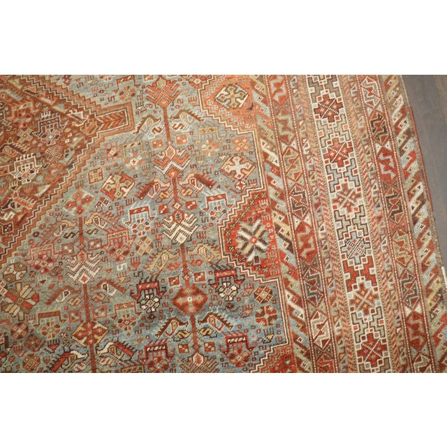 Early 20th Century Large Persian Shiraz Geometric Rug - 9'5" x 14'5" For Sale - Image 11 of 13