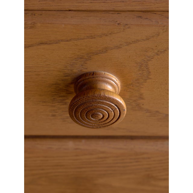 Brown The Vintage Oak Two Drawer Carved Chest For Sale - Image 8 of 14