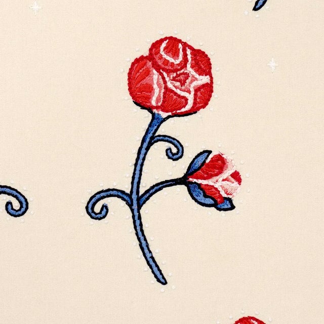 Contemporary SAMPLE - Schumacher X Backdrop Rhinestone Cowboy Embroidery Fabric In Poppy For Sale - Image 3 of 5