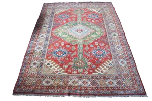 Mid 20th Century Persian Geometric Hamadan Floral Karapinar Rug-8′4″ × 10′12″