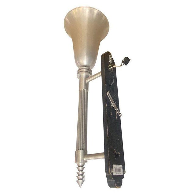 1930s 1930s Art Deco Machine Age Spun Aluminum & Steel Torchiere Wall Sconce, Set of 4 For Sale - Image 5 of 7