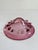 Mid-Century Modern Vintage Murano Style Pink Cranberry Art Glass Bowl, Pulled Spikes, UV Reactive For Sale - Image 3 of 15