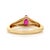 14k Yellow Gold Prong Set Natural Ruby Ring Size 4 by VRJewels For Sale - Image 9 of 15
