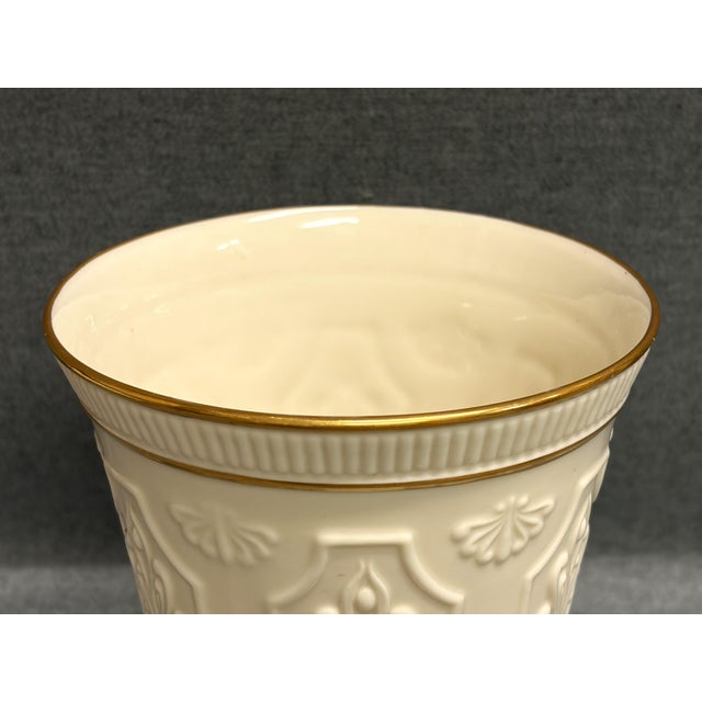 Lenox Versailles Footed Vase With Gold Trim For Sale In Raleigh - Image 6 of 7